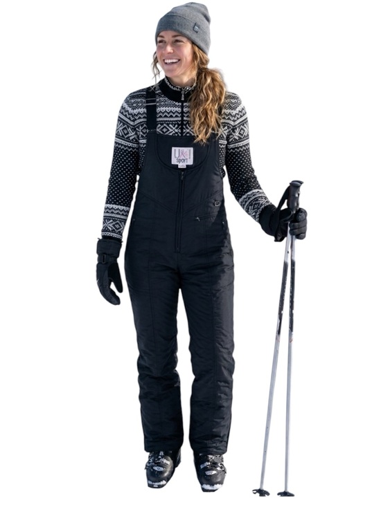 UAI Sport Pants - UAI Sport Black Ski Bibs Size 36 L Snow Pants Overalls Waterproof Salopettes